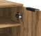 vidaXL - Schoenenkast - 29,5x35x100,5 - cm - bewerkt - hout - artisanaal - eiken