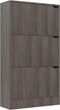 vidaXL - Schoenenkast - 3 - deuren - 59x24x105 - cm - bewerkt - hout - sonoma - eiken