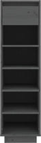 vidaXL - Schoenenkast - 30x34x105 - cm - massief - grenenhout - grijs