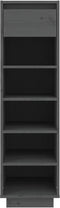 vidaXL - Schoenenkast - 30x34x105 - cm - massief - grenenhout - grijs