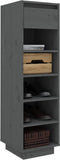 vidaXL - Schoenenkast - 30x34x105 - cm - massief - grenenhout - grijs