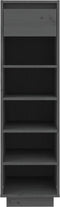 vidaXL - Schoenenkast - 30x34x105 - cm - massief - grenenhout - grijs