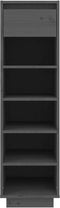 vidaXL - Schoenenkast - 30x34x105 - cm - massief - grenenhout - grijs