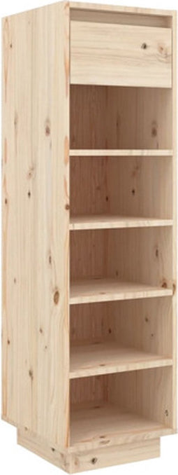 vidaXL - Schoenenkast - 30x34x105 - cm - massief - grenenhout
