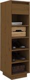 vidaXL - Schoenenkast - 30x34x105 - cm - massief - grenenhout - honingbruin