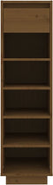 vidaXL - Schoenenkast - 30x34x105 - cm - massief - grenenhout - honingbruin