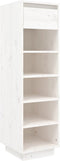 vidaXL - Schoenenkast - 30x34x105 - cm - massief - grenenhout - wit