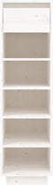 vidaXL - Schoenenkast - 30x34x105 - cm - massief - grenenhout - wit