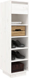 vidaXL - Schoenenkast - 30x34x105 - cm - massief - grenenhout - wit