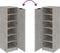 vidaXL - Schoenenkast - 30x35x100 - cm - bewerkt - hout - betongrijs