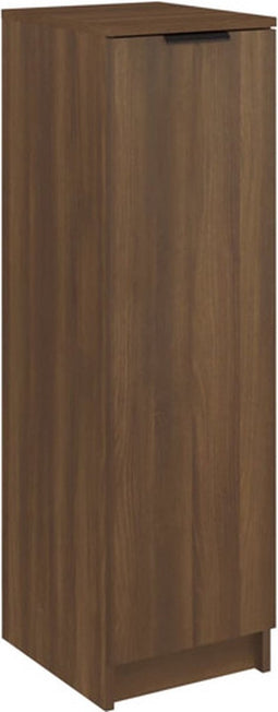 vidaXL - Schoenenkast - 30x35x100 - cm - bewerkt - hout - bruin - eikenkleur