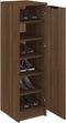 vidaXL - Schoenenkast - 30x35x100 - cm - bewerkt - hout - bruin - eikenkleur