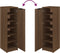 vidaXL - Schoenenkast - 30x35x100 - cm - bewerkt - hout - bruin - eikenkleur