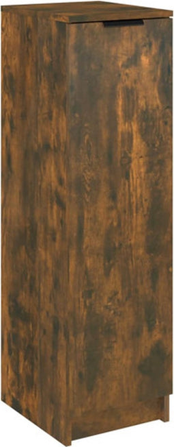 vidaXL - Schoenenkast - 30x35x100 - cm - bewerkt - hout - gerookt - eikenkleurig
