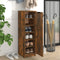 vidaXL - Schoenenkast - 30x35x100 - cm - bewerkt - hout - gerookt - eikenkleurig