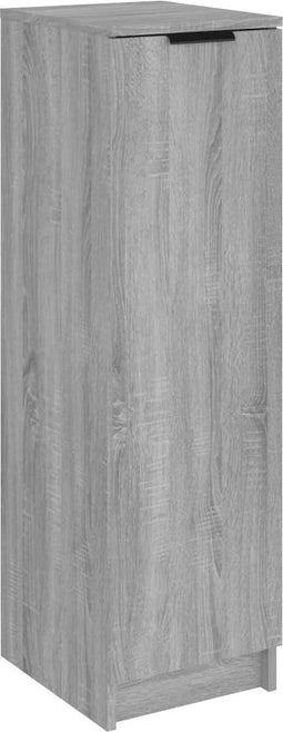 vidaXL - Schoenenkast - 30x35x100 - cm - bewerkt - hout - grijs - sonoma - eikenkleur