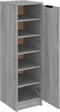vidaXL - Schoenenkast - 30x35x100 - cm - bewerkt - hout - grijs - sonoma - eikenkleur