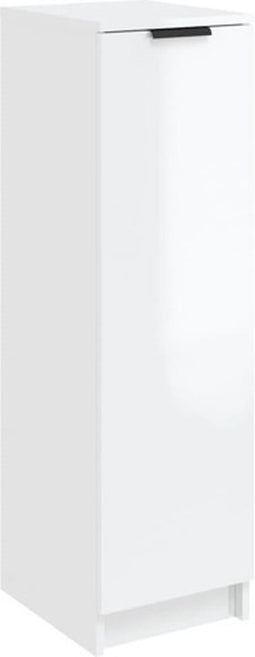 vidaXL - Schoenenkast - 30x35x100 - cm - bewerkt - hout - hoogglans - wit