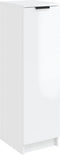 vidaXL - Schoenenkast - 30x35x100 - cm - bewerkt - hout - hoogglans - wit