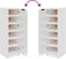 vidaXL - Schoenenkast - 30x35x100 - cm - bewerkt - hout - hoogglans - wit