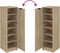 vidaXL - Schoenenkast - 30x35x100 - cm - bewerkt - hout - sonoma - eikenkleurig