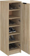 vidaXL - Schoenenkast - 30x35x100 - cm - bewerkt - hout - sonoma - eikenkleurig