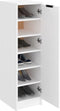 vidaXL - Schoenenkast - 30x35x100 - cm - bewerkt - hout - wit