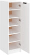 vidaXL - Schoenenkast - 30x35x100 - cm - bewerkt - hout - wit