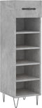 vidaXL - Schoenenkast - 30x35x105 - cm - bewerkt - hout - betongrijs