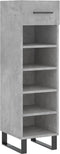 vidaXL - Schoenenkast - 30x35x105 - cm - bewerkt - hout - betongrijs