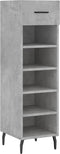 vidaXL - Schoenenkast - 30x35x105 - cm - bewerkt - hout - betongrijs