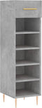vidaXL - Schoenenkast - 30x35x105 - cm - bewerkt - hout - betongrijs