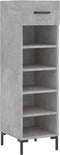 vidaXL - Schoenenkast - 30x35x105 - cm - bewerkt - hout - betongrijs
