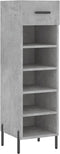 vidaXL - Schoenenkast - 30x35x105 - cm - bewerkt - hout - betongrijs