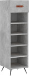 vidaXL - Schoenenkast - 30x35x105 - cm - bewerkt - hout - betongrijs