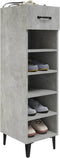 vidaXL - Schoenenkast - 30x35x105 - cm - bewerkt - hout - betongrijs