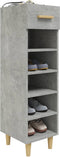 vidaXL - Schoenenkast - 30x35x105 - cm - bewerkt - hout - betongrijs