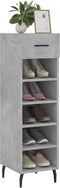 vidaXL - Schoenenkast - 30x35x105 - cm - bewerkt - hout - betongrijs