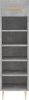 vidaXL - Schoenenkast - 30x35x105 - cm - bewerkt - hout - betongrijs