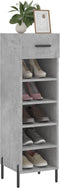 vidaXL - Schoenenkast - 30x35x105 - cm - bewerkt - hout - betongrijs