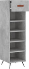 vidaXL - Schoenenkast - 30x35x105 - cm - bewerkt - hout - betongrijs
