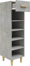 vidaXL - Schoenenkast - 30x35x105 - cm - bewerkt - hout - betongrijs