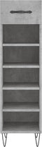 vidaXL - Schoenenkast - 30x35x105 - cm - bewerkt - hout - betongrijs