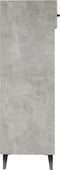 vidaXL - Schoenenkast - 30x35x105 - cm - bewerkt - hout - betongrijs