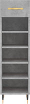 vidaXL - Schoenenkast - 30x35x105 - cm - bewerkt - hout - betongrijs