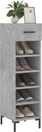 vidaXL - Schoenenkast - 30x35x105 - cm - bewerkt - hout - betongrijs