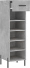 vidaXL - Schoenenkast - 30x35x105 - cm - bewerkt - hout - betongrijs