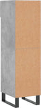 vidaXL - Schoenenkast - 30x35x105 - cm - bewerkt - hout - betongrijs