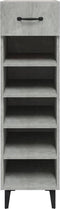 vidaXL - Schoenenkast - 30x35x105 - cm - bewerkt - hout - betongrijs