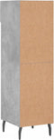 vidaXL - Schoenenkast - 30x35x105 - cm - bewerkt - hout - betongrijs